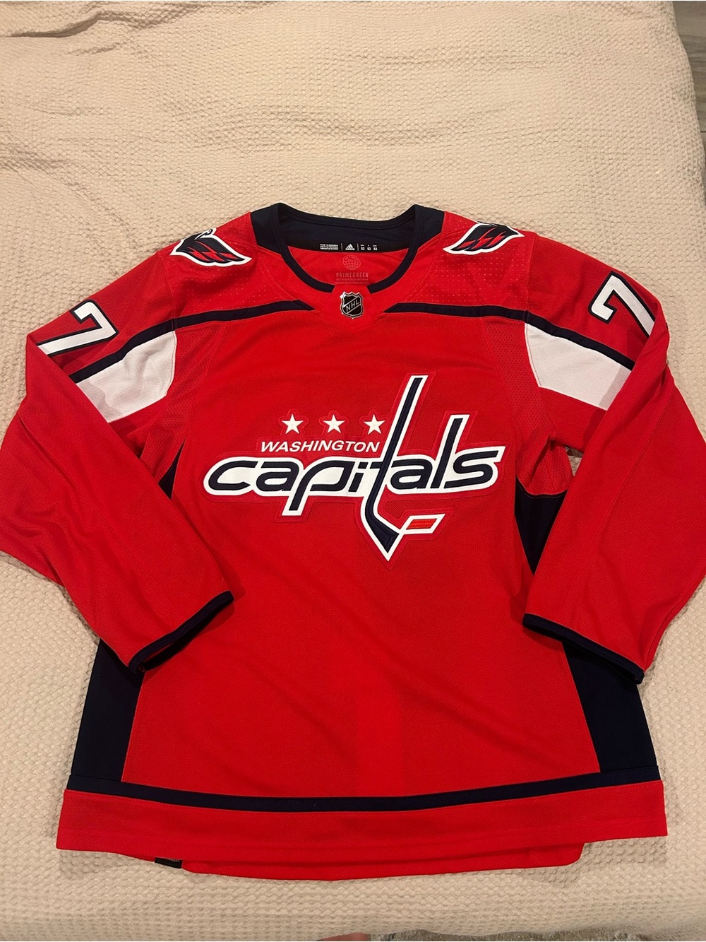 adidas Red Washington Capitals Hockey Jersey with White Accents